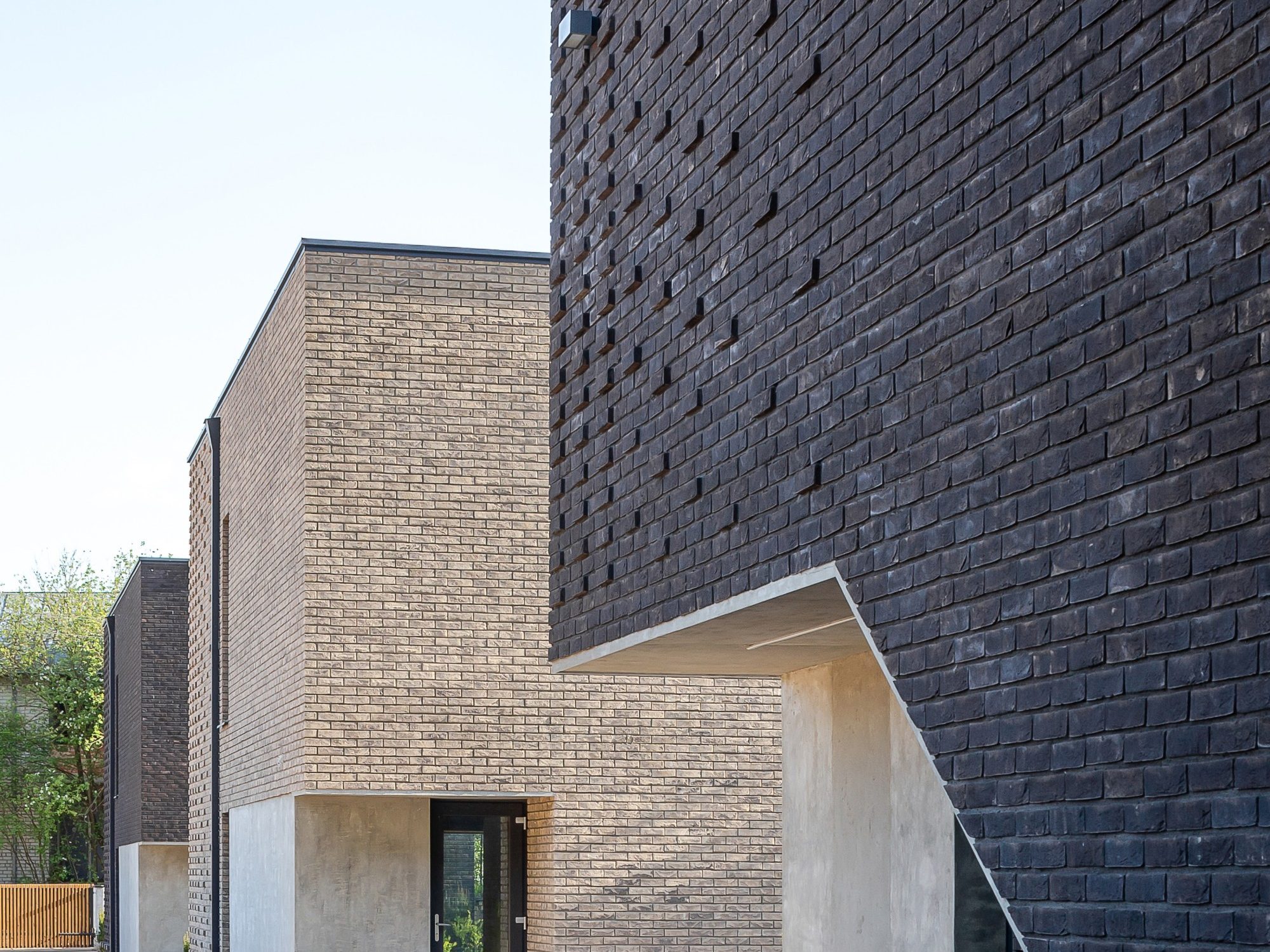 Three familiar living houses in Kaunas