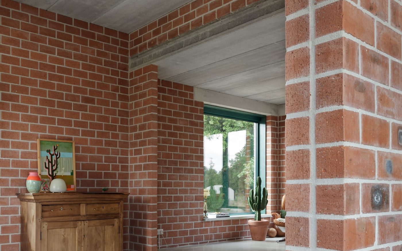 Atlas House, single-family house with facing bricks, Brick Award 2018 Winner Categoy "Feeling at home", Monadnok, Photo: Stijn Bollaert