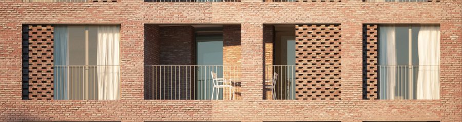 88 housing units Pantin, Brick Award 22 Category "Living together", Architects: Avenier Cornejo Architects, view at facade