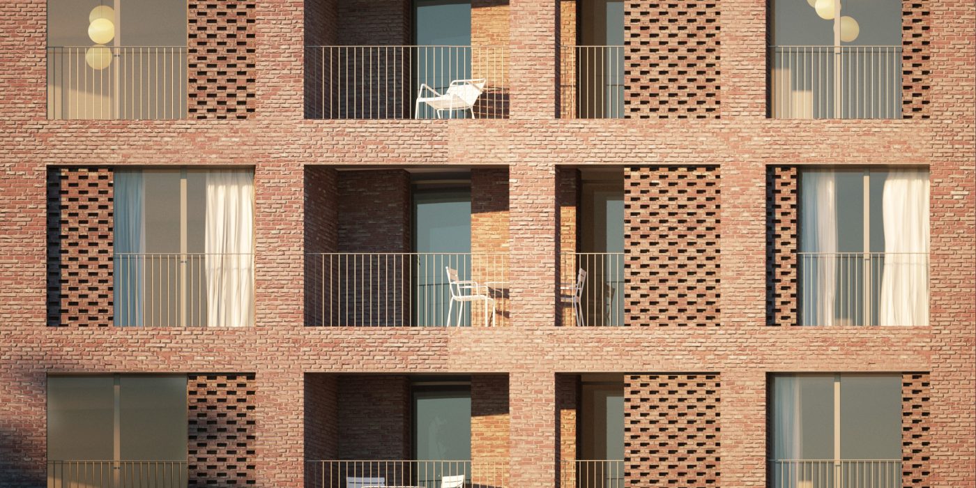 88 housing units Pantin, Brick Award 22 Category "Living together", Architects: Avenier Cornejo Architects, view at facade