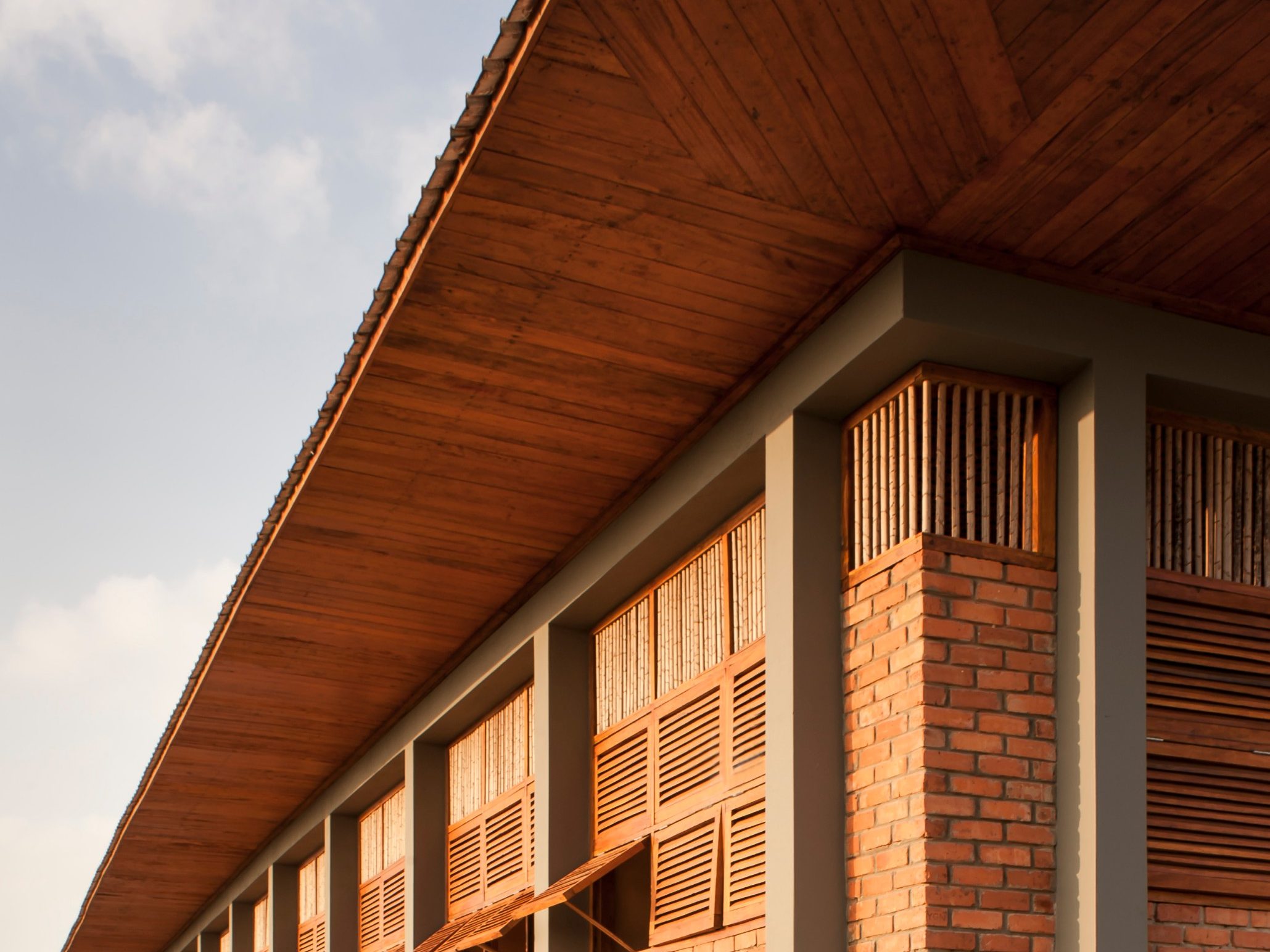 Project Burma Hospital in Myanmar. Brick Award 22 Category "Sharing public spaces". a+r Architekten. Outside view
