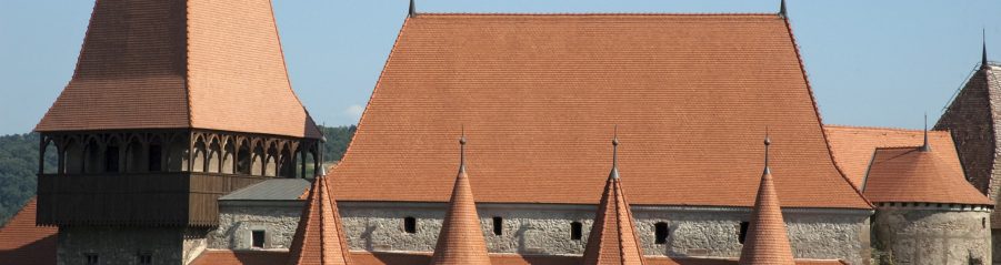 Corvin Castle restoration in Hunedoara (roof after renovation), Romania