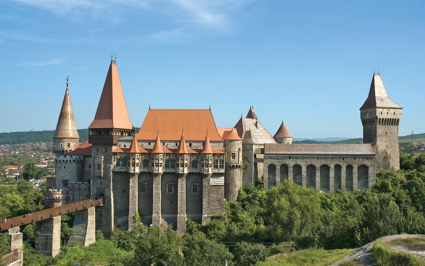 Corvin Castle restoration in Hunedoara, Romania