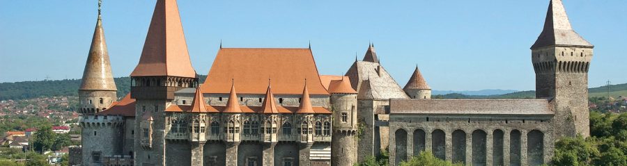 Corvin Castle restoration in Hunedoara, Romania