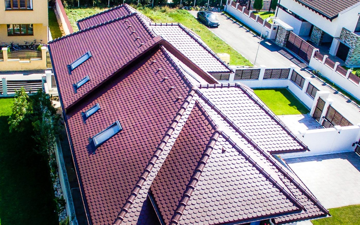 Brasov duplex aerial photo, tondach