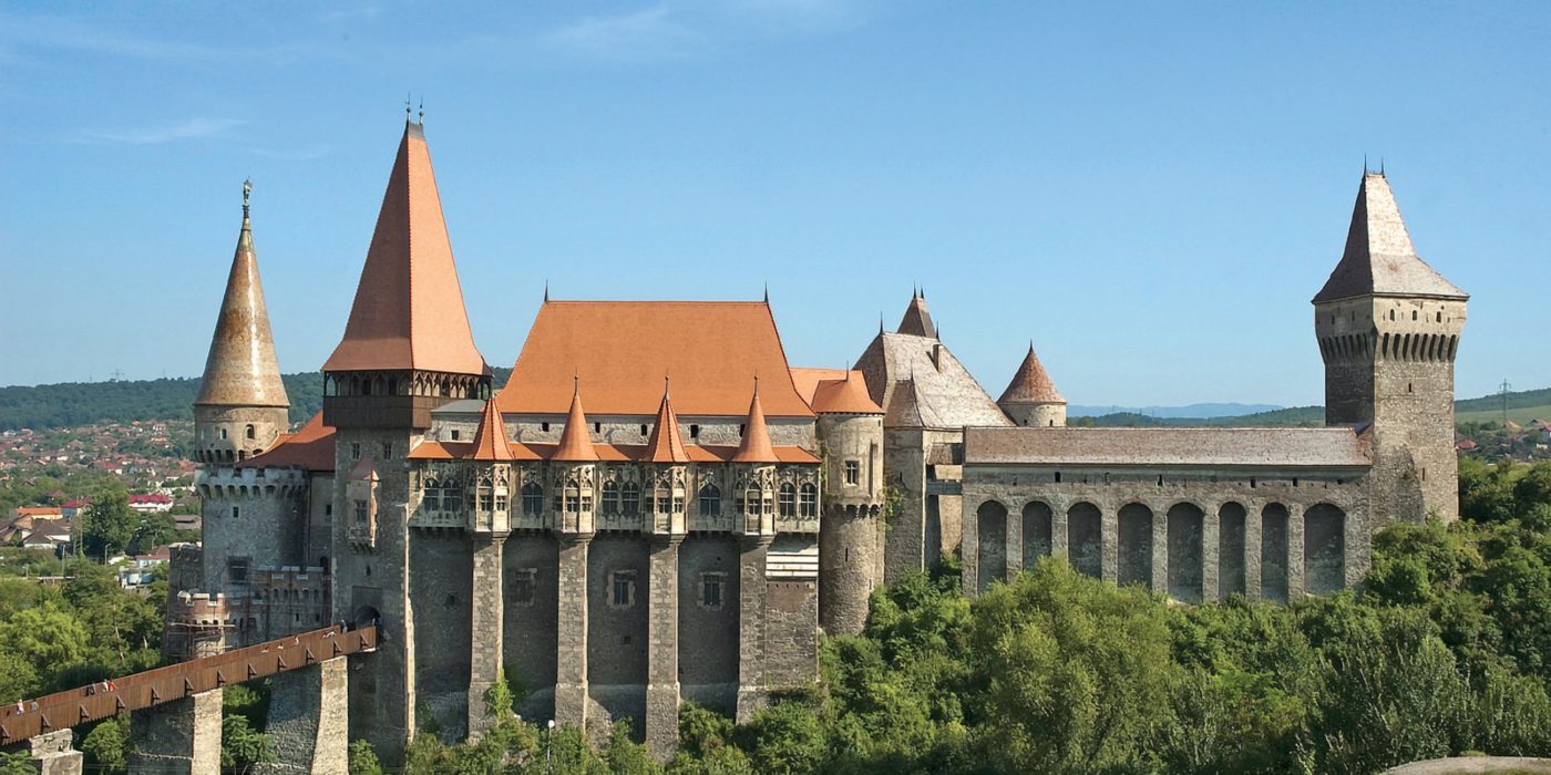 Corvin Castle restoration in Hunedoara, Romania