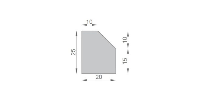 RO_MKT_SEM_Bordura cu fanta raza 45 grade referinta 1
