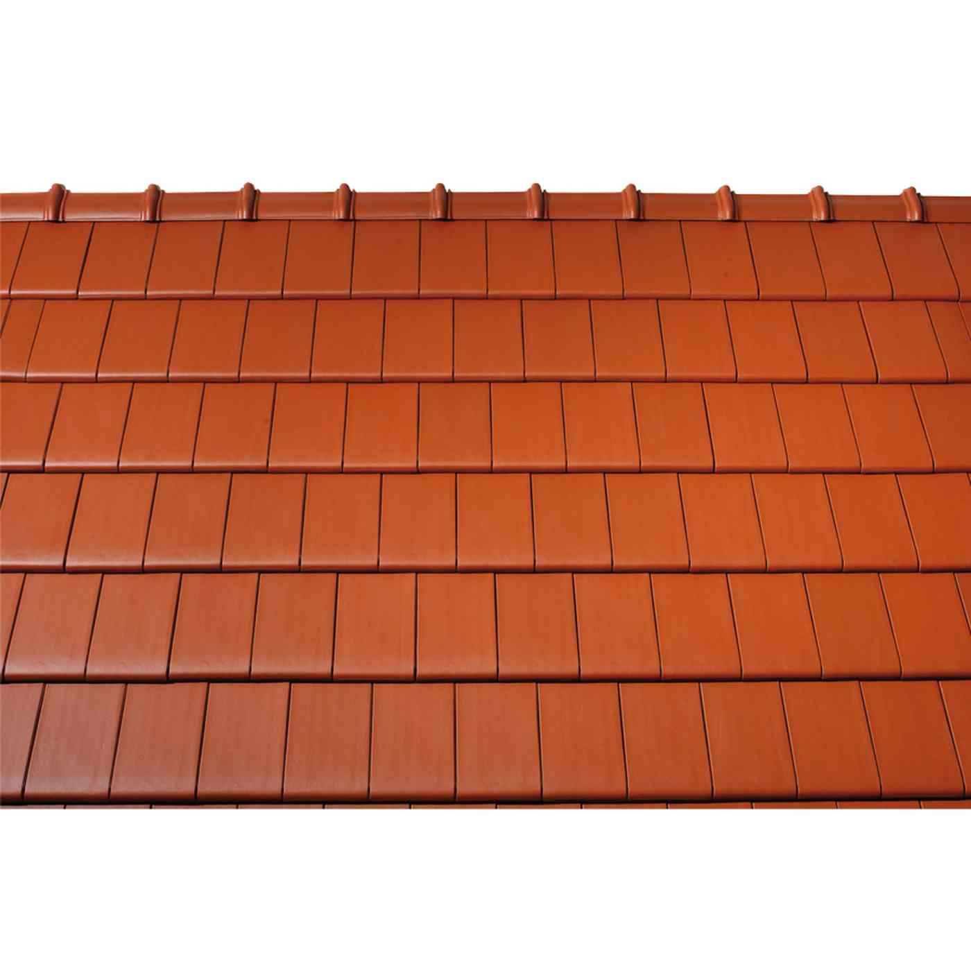 Surface image Tondach rooftile figaro deluxe engobe red, Flächenbild Tondach Figaro Deluxe Engobe rot