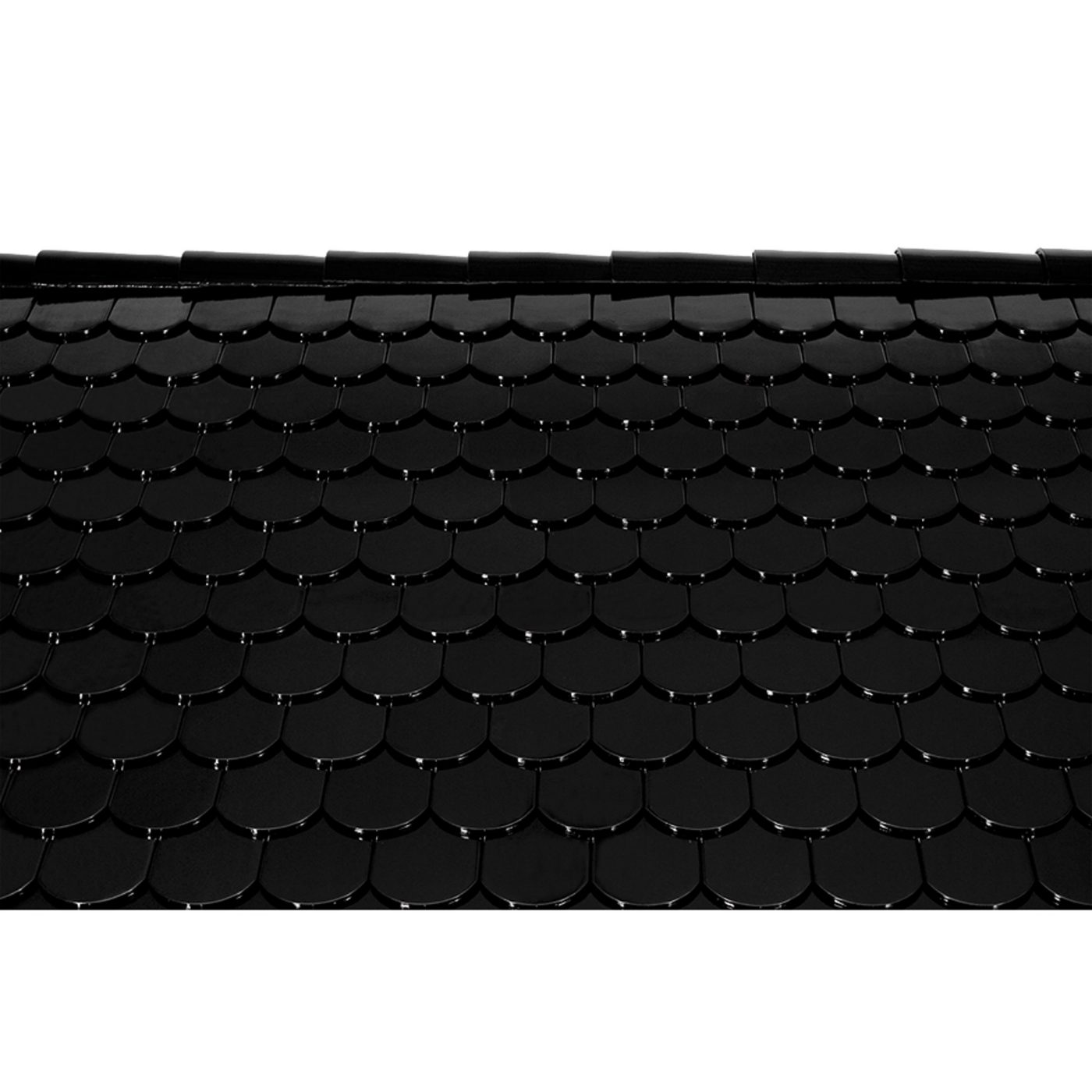 Surface image Tondach rooftile Biber Amadeus black, Flächenbild Tondach Biber Amadeus Schwarz