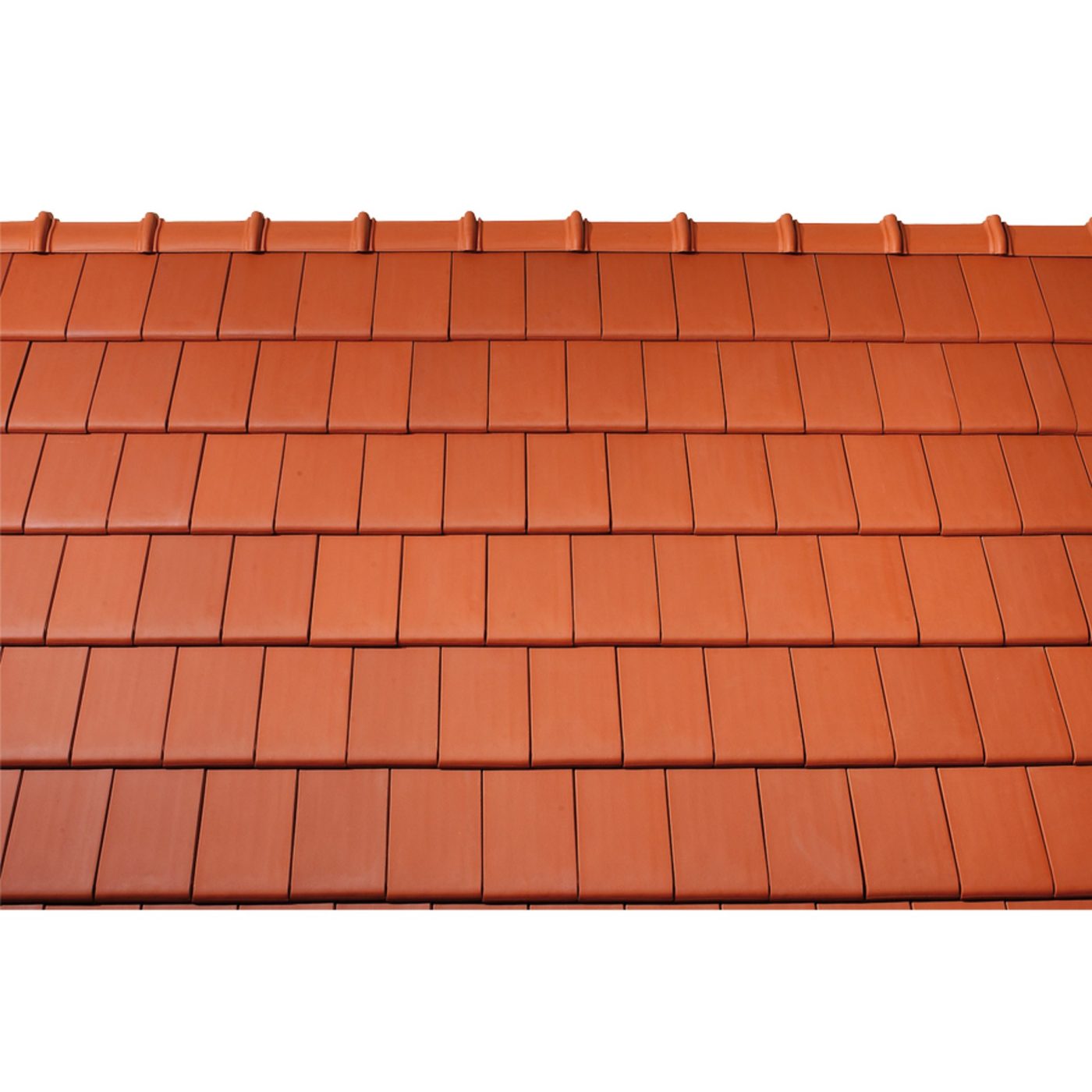 Surface image Tondach rooftile Figaro Deluxe natural red, Flächenbild Tondach Figaro Deluxe Naturrot